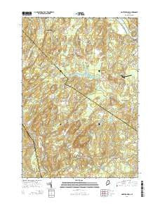 North Pownal Maine Current topographic map, 1:24000 scale, 7.5 X 7.5 Minute, Year 2014