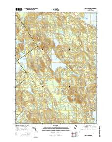 North Sebago Maine Current topographic map, 1:24000 scale, 7.5 X 7.5 Minute, Year 2014