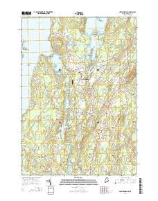 North Windham Maine Current topographic map, 1:24000 scale, 7.5 X 7.5 Minute, Year 2014