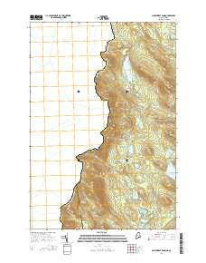 Northwest Pond Maine Current topographic map, 1:24000 scale, 7.5 X 7.5 Minute, Year 2014