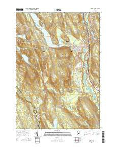 Norway Maine Current topographic map, 1:24000 scale, 7.5 X 7.5 Minute, Year 2014