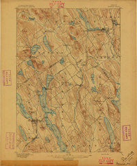 Norway Maine Historical topographic map, 1:62500 scale, 15 X 15 Minute, Year 1896