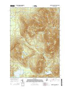 Number Four Mountain Maine Current topographic map, 1:24000 scale, 7.5 X 7.5 Minute, Year 2014