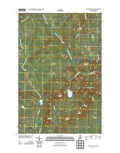 Number Nine Lake Maine Historical topographic map, 1:24000 scale, 7.5 X 7.5 Minute, Year 2011