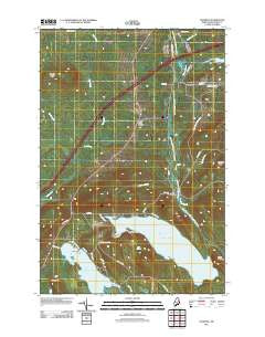 Oakfield Maine Historical topographic map, 1:24000 scale, 7.5 X 7.5 Minute, Year 2011