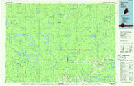 Oakfield Maine Historical topographic map, 1:100000 scale, 30 X 60 Minute, Year 1985