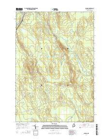 Olamon Maine Current topographic map, 1:24000 scale, 7.5 X 7.5 Minute, Year 2014