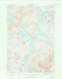 Oquossoc Maine Historical topographic map, 1:62500 scale, 15 X 15 Minute, Year 1940