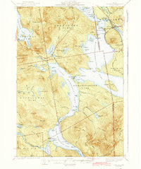 Oquossoc Maine Historical topographic map, 1:62500 scale, 15 X 15 Minute, Year 1942