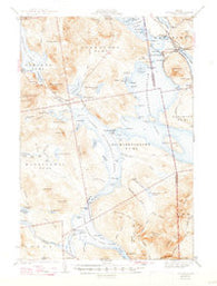 Oquossoc Maine Historical topographic map, 1:62500 scale, 15 X 15 Minute, Year 1942