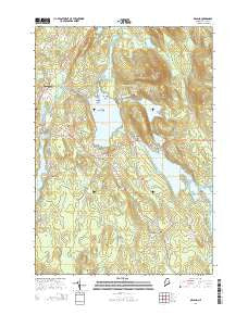 Orland Maine Current topographic map, 1:24000 scale, 7.5 X 7.5 Minute, Year 2014