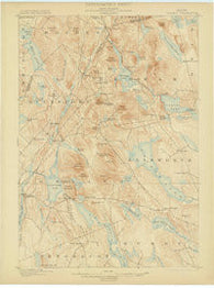 Orland Maine Historical topographic map, 1:62500 scale, 15 X 15 Minute, Year 1900