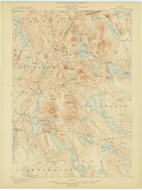 Orland Maine Historical topographic map, 1:62500 scale, 15 X 15 Minute, Year 1900