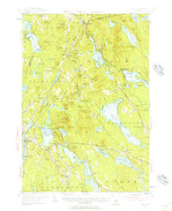 Orland Maine Historical topographic map, 1:62500 scale, 15 X 15 Minute, Year 1955