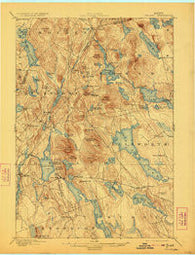 Orland Maine Historical topographic map, 1:62500 scale, 15 X 15 Minute, Year 1900