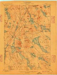 Orland Maine Historical topographic map, 1:62500 scale, 15 X 15 Minute, Year 1900