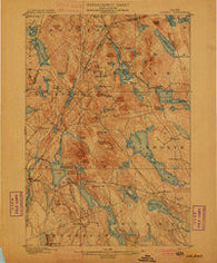 Orland Maine Historical topographic map, 1:62500 scale, 15 X 15 Minute, Year 1900