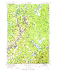 Orono Maine Historical topographic map, 1:62500 scale, 15 X 15 Minute, Year 1955
