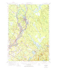 Orono Maine Historical topographic map, 1:62500 scale, 15 X 15 Minute, Year 1955