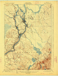 Orono Maine Historical topographic map, 1:62500 scale, 15 X 15 Minute, Year 1902