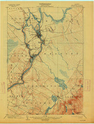 Orono Maine Historical topographic map, 1:62500 scale, 15 X 15 Minute, Year 1902
