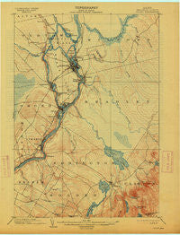 Orono Maine Historical topographic map, 1:62500 scale, 15 X 15 Minute, Year 1902