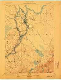Orono Maine Historical topographic map, 1:62500 scale, 15 X 15 Minute, Year 1902
