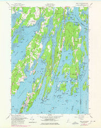 Orrs Island Maine Historical topographic map, 1:24000 scale, 7.5 X 7.5 Minute, Year 1957