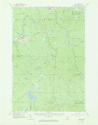 Oxbow Maine Historical topographic map, 1:62500 scale, 15 X 15 Minute, Year 1965
