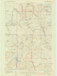 Oxbow Maine Historical topographic map, 1:62500 scale, 15 X 15 Minute, Year 1942
