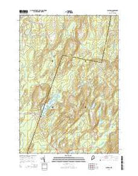 Palermo Maine Current topographic map, 1:24000 scale, 7.5 X 7.5 Minute, Year 2014