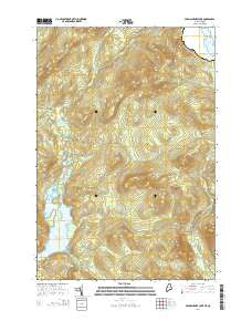 Parmachenee Lake Maine Current topographic map, 1:24000 scale, 7.5 X 7.5 Minute, Year 2014