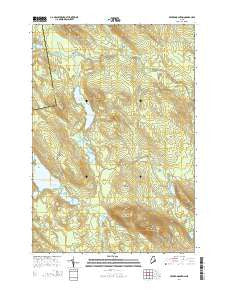 Peaked Mountain Maine Current topographic map, 1:24000 scale, 7.5 X 7.5 Minute, Year 2014