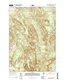 Peaked Mountain Pond Maine Current topographic map, 1:24000 scale, 7.5 X 7.5 Minute, Year 2014