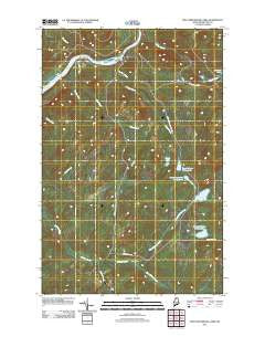 Pelletier Brook Lakes Maine Historical topographic map, 1:24000 scale, 7.5 X 7.5 Minute, Year 2011