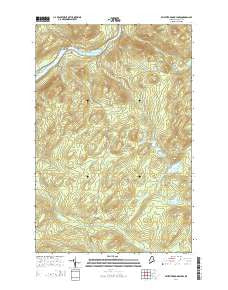 Pelletier Brook Lakes Maine Current topographic map, 1:24000 scale, 7.5 X 7.5 Minute, Year 2014