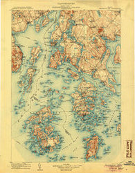 Penobscot Bay Maine Historical topographic map, 1:125000 scale, 30 X 30 Minute, Year 1905