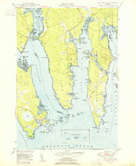 Petit Manan Maine Historical topographic map, 1:24000 scale, 15 X 15 Minute, Year 1950