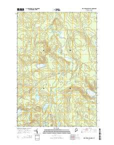 Pine Stream Flowage Maine Current topographic map, 1:24000 scale, 7.5 X 7.5 Minute, Year 2014