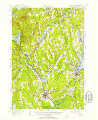 Pittsfield Maine Historical topographic map, 1:62500 scale, 15 X 15 Minute, Year 1955