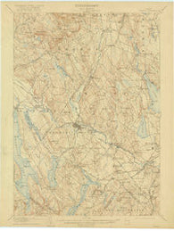Poland Maine Historical topographic map, 1:62500 scale, 15 X 15 Minute, Year 1908