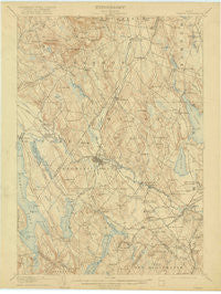 Poland Maine Historical topographic map, 1:62500 scale, 15 X 15 Minute, Year 1908