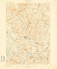 Poland Maine Historical topographic map, 1:62500 scale, 15 X 15 Minute, Year 1908