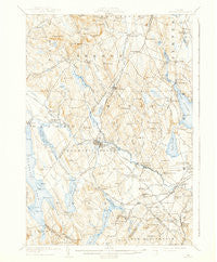 Poland Maine Historical topographic map, 1:62500 scale, 15 X 15 Minute, Year 1908