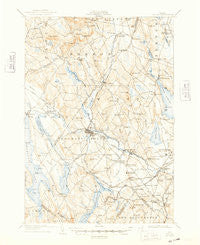 Poland Maine Historical topographic map, 1:62500 scale, 15 X 15 Minute, Year 1908