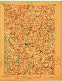 Poland Maine Historical topographic map, 1:62500 scale, 15 X 15 Minute, Year 1908