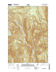Poplar Mountain Maine Current topographic map, 1:24000 scale, 7.5 X 7.5 Minute, Year 2014