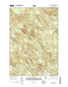 Porcupine Mountain Maine Current topographic map, 1:24000 scale, 7.5 X 7.5 Minute, Year 2014