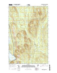 Portage Lake East Maine Current topographic map, 1:24000 scale, 7.5 X 7.5 Minute, Year 2014