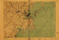 Portland And Vicinity Maine Historical topographic map, 1:62500 scale, 15 X 15 Minute, Year 1916